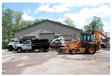 Commercial landscaping equipment at Mountain Landscaping