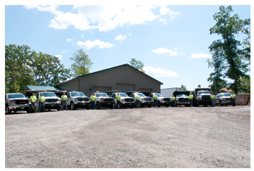 Mountain Landscaping crew working together on a residential project